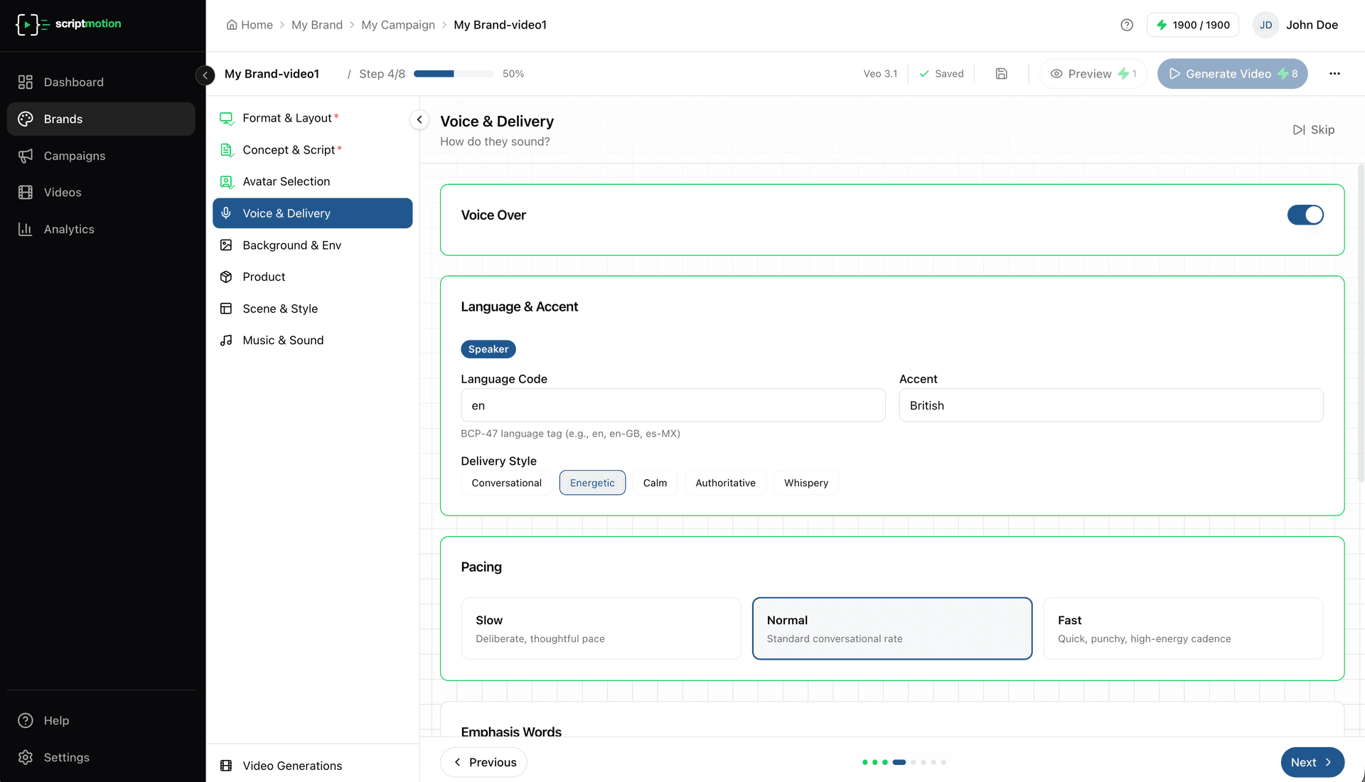Step 4: Voice & Delivery